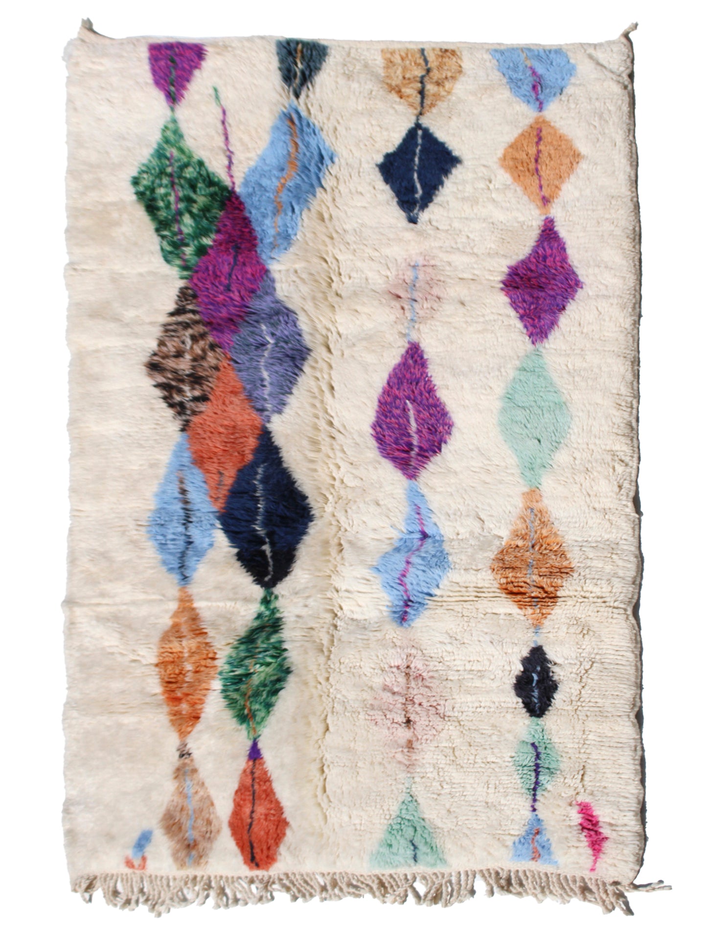 Handmade Colorful Azilal Rug – Authentic Moroccan Berber Wool Carpet