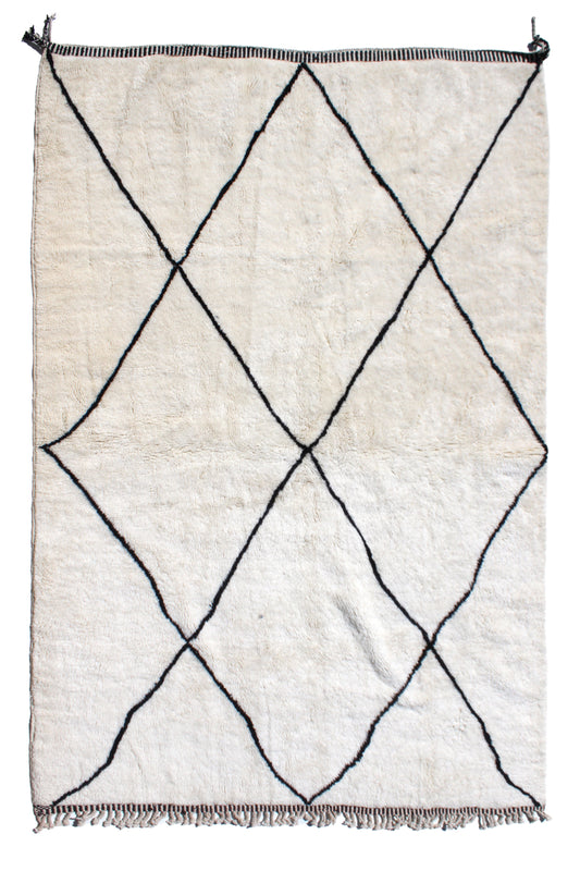 Custom Size Beni Ourain Rug – Handmade Moroccan Wool Rug | Berber Amazigh Rug