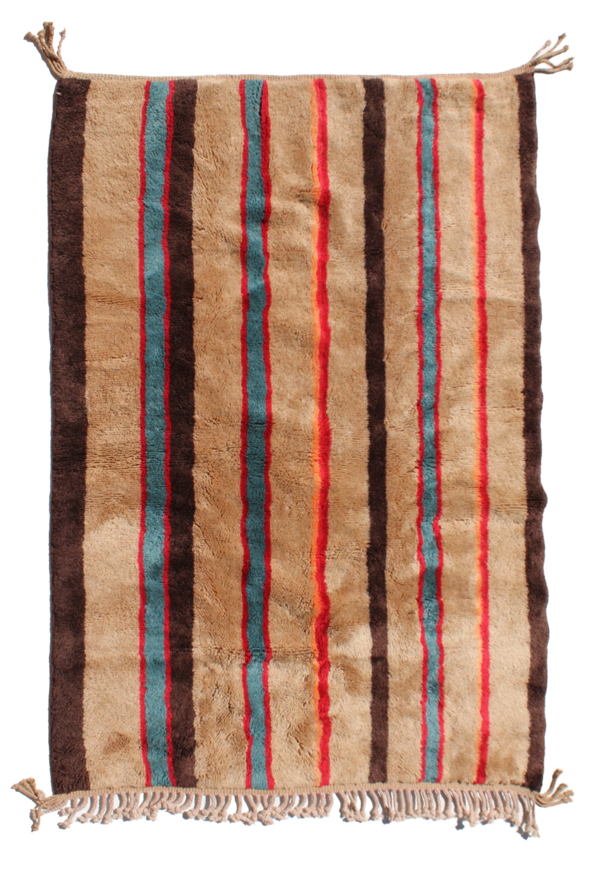 This rug doesn't look like it was designed by a computer—it looks like it was drawn by hand. Use phrases like "hand-drawn", "naive art", "childlike wonder", or "primitive charm". This signals to customers that it’s an authentic, artisan piece with personality, not a mass-produced print.

