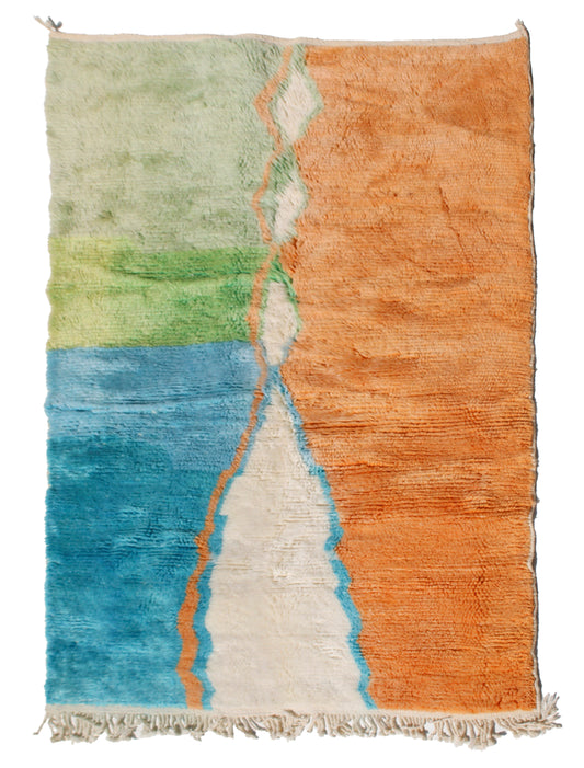 Colorful Handmade Azilal Rug – Authentic Moroccan Amazigh Wool Rug