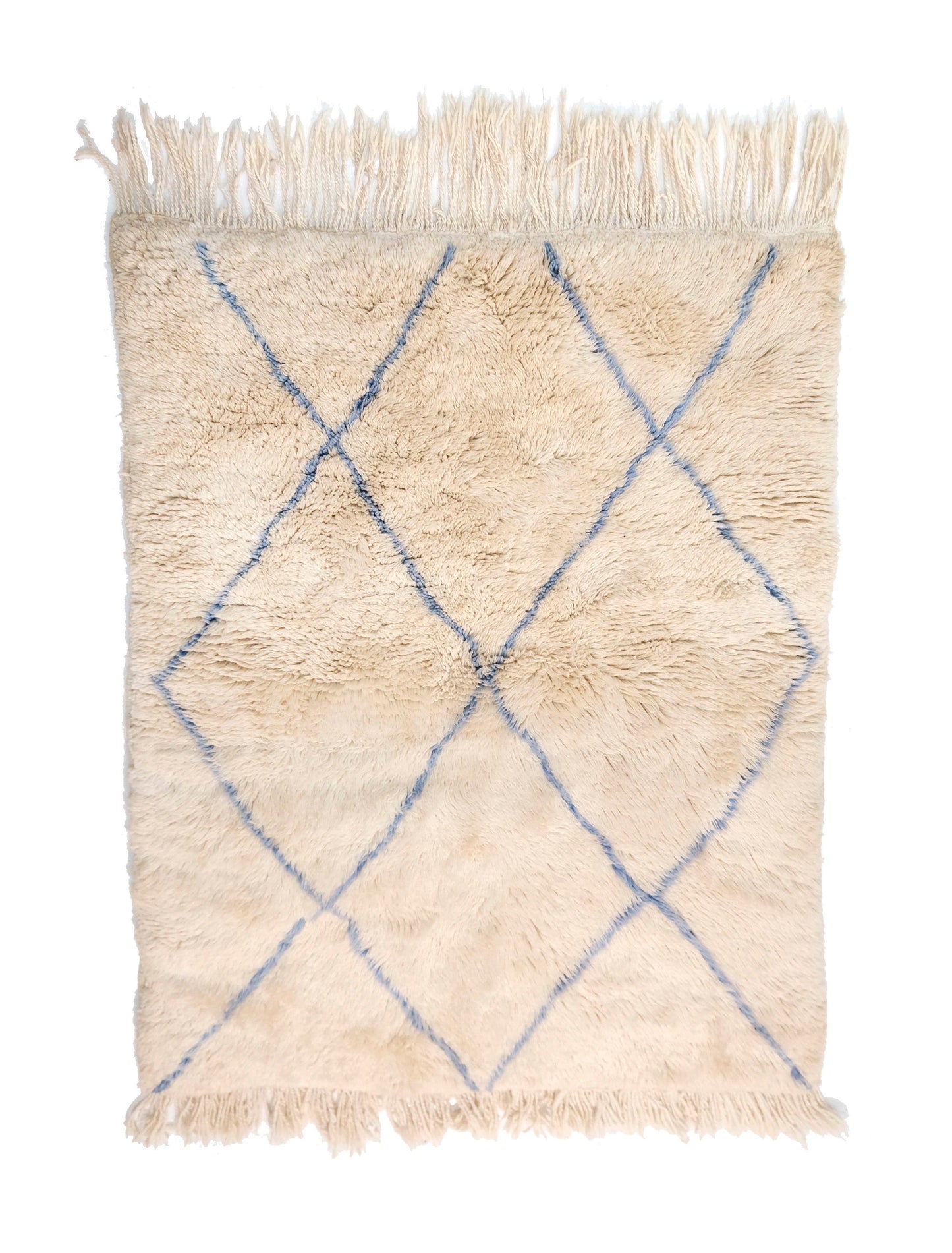 **Authentic Beni Ourain Rug – Handmade Moroccan Berber Wool Rug**