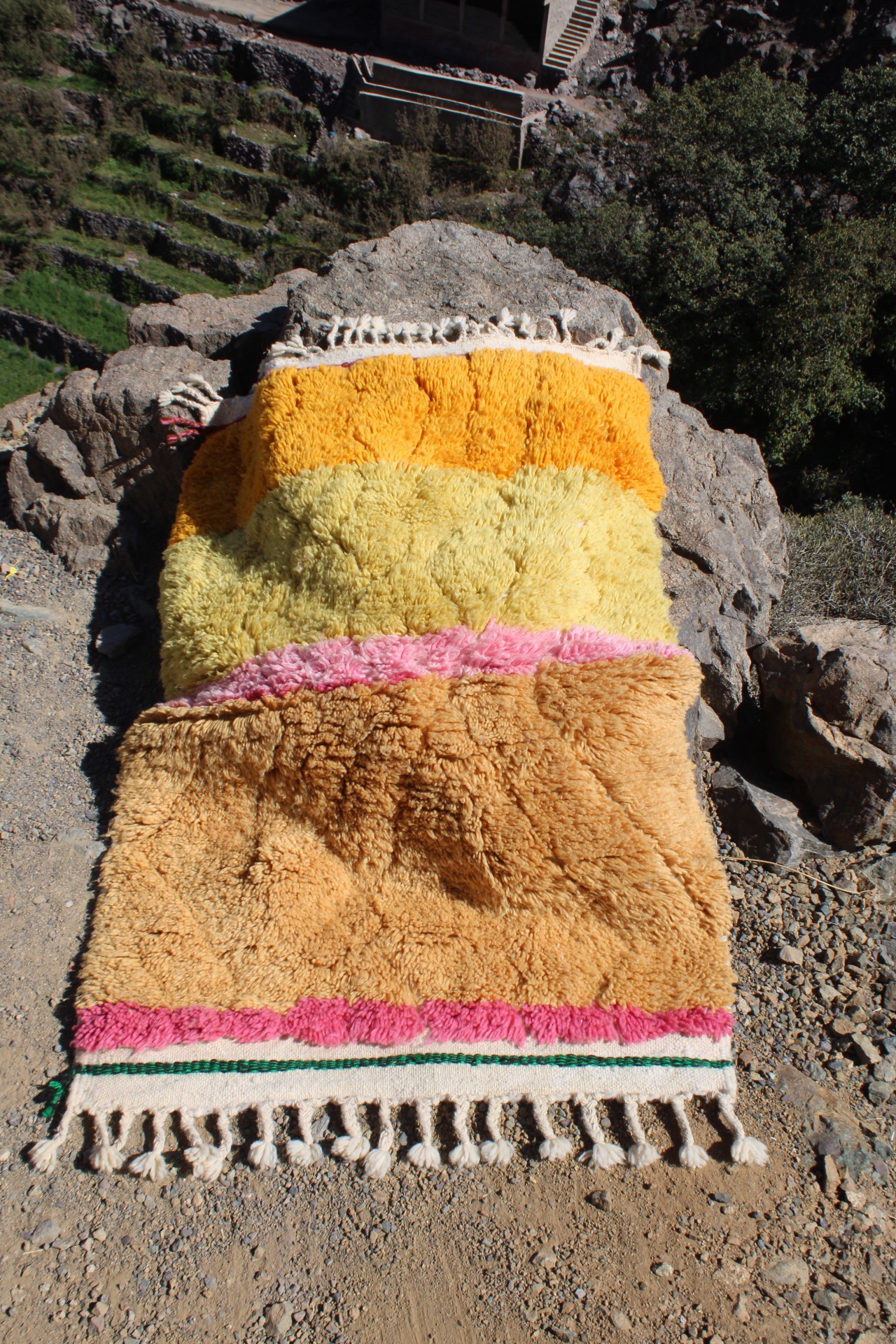 Handmade Moroccan Azilal Rug 150x100 cm – Colorful Berber Wool Carpet, Boho Tribal Decor - Image 6