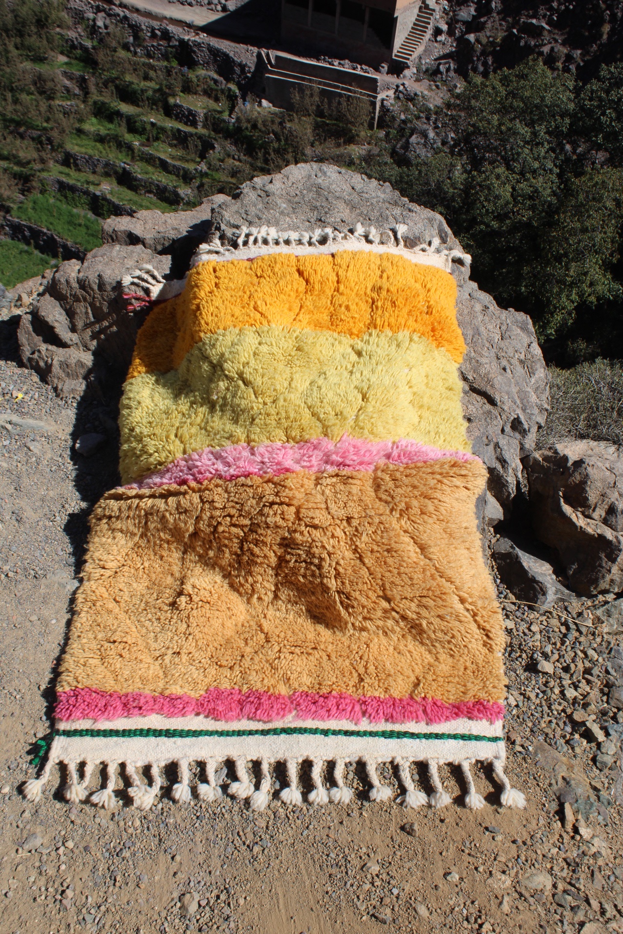 Handmade Moroccan Azilal Rug 150x100 cm – Colorful Berber Wool Carpet, Boho Tribal Decor - Image 4