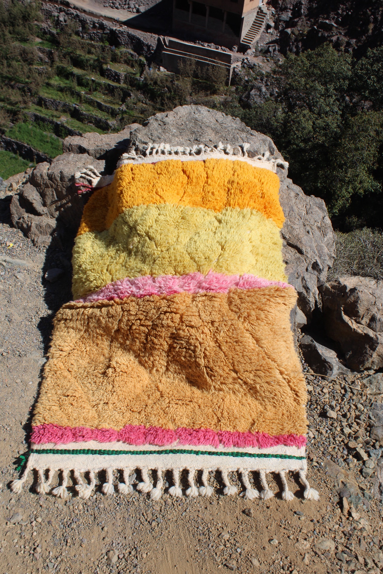 Handmade Moroccan Azilal Rug 150x100 cm – Colorful Berber Wool Carpet, Boho Tribal Decor - Image 5