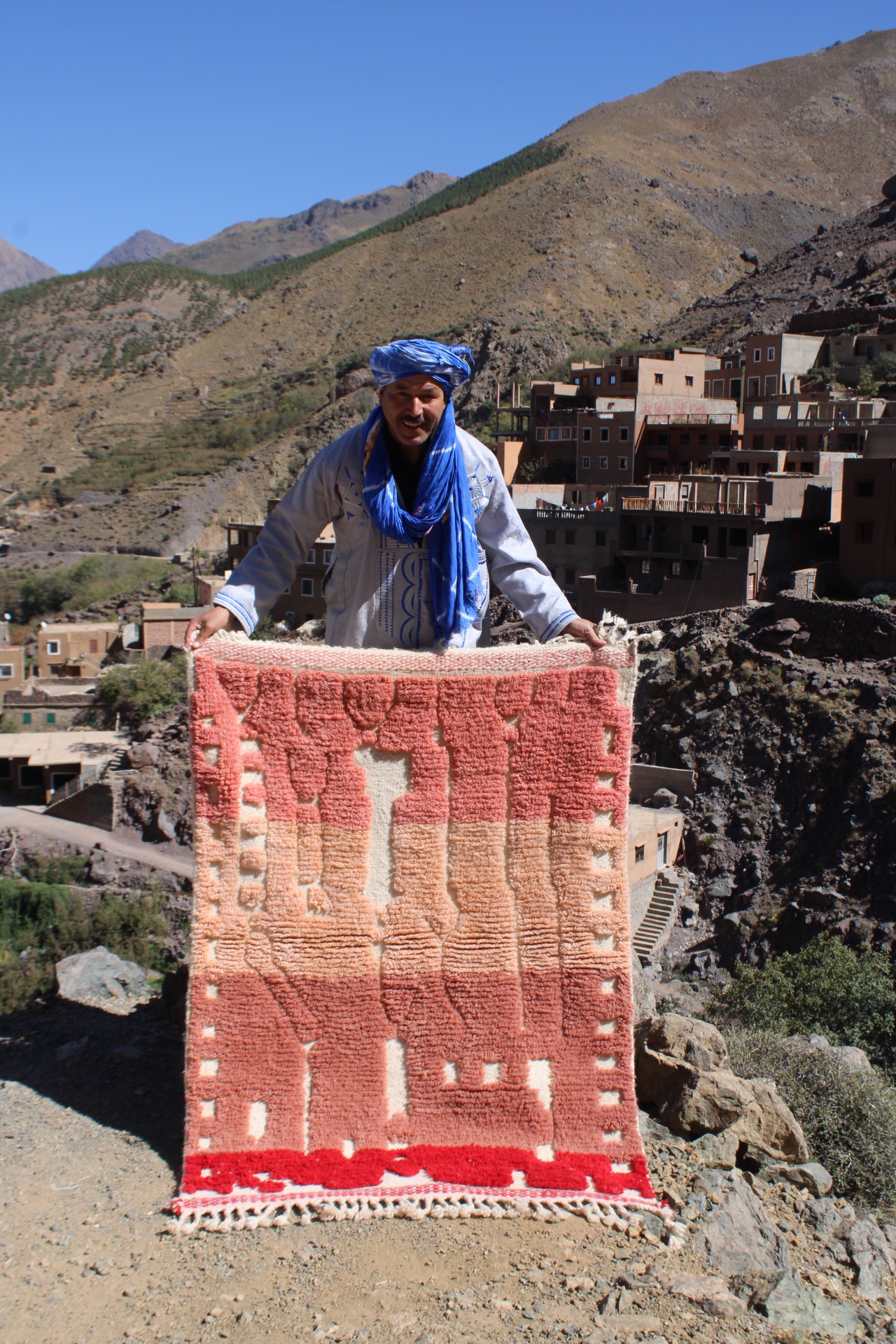 Colorful Moroccan Azilal Rug 150x100 cm – Handmade Wool Berber Carpet, Bohemian Tribal Art - Image 8