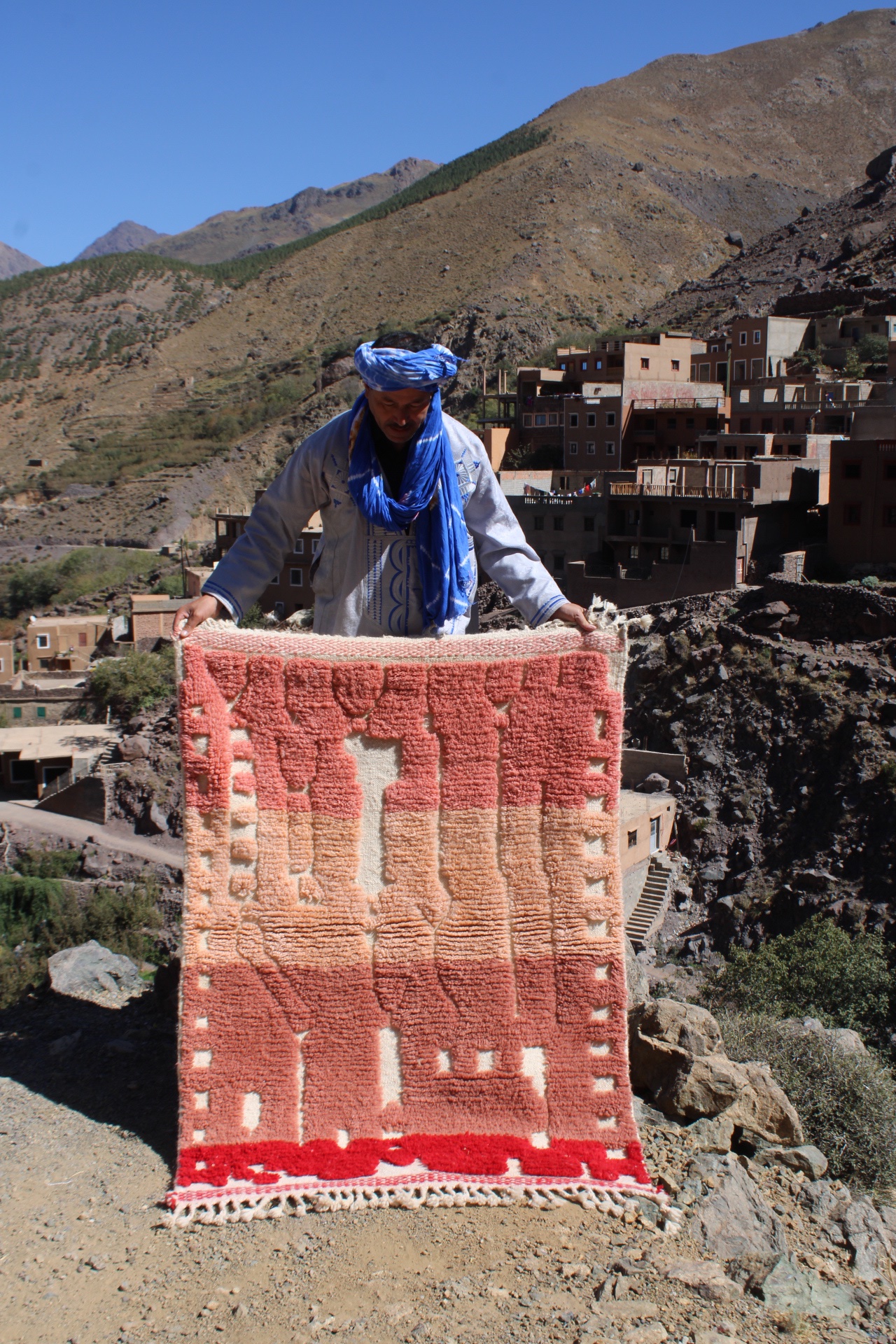 Colorful Moroccan Azilal Rug 150x100 cm – Handmade Wool Berber Carpet, Bohemian Tribal Art - Image 7