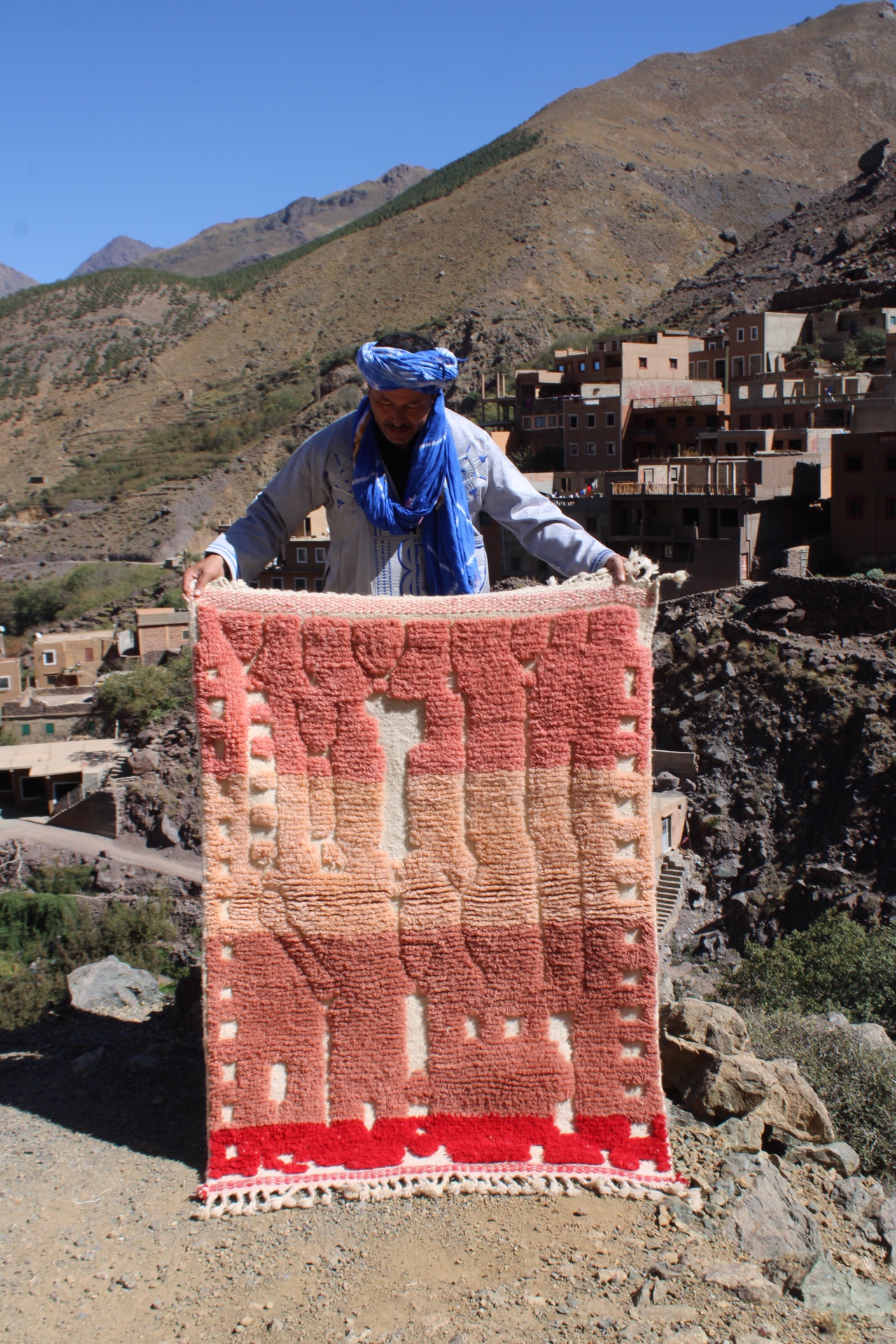 Colorful Moroccan Azilal Rug 150x100 cm – Handmade Wool Berber Carpet, Bohemian Tribal Art - Image 2