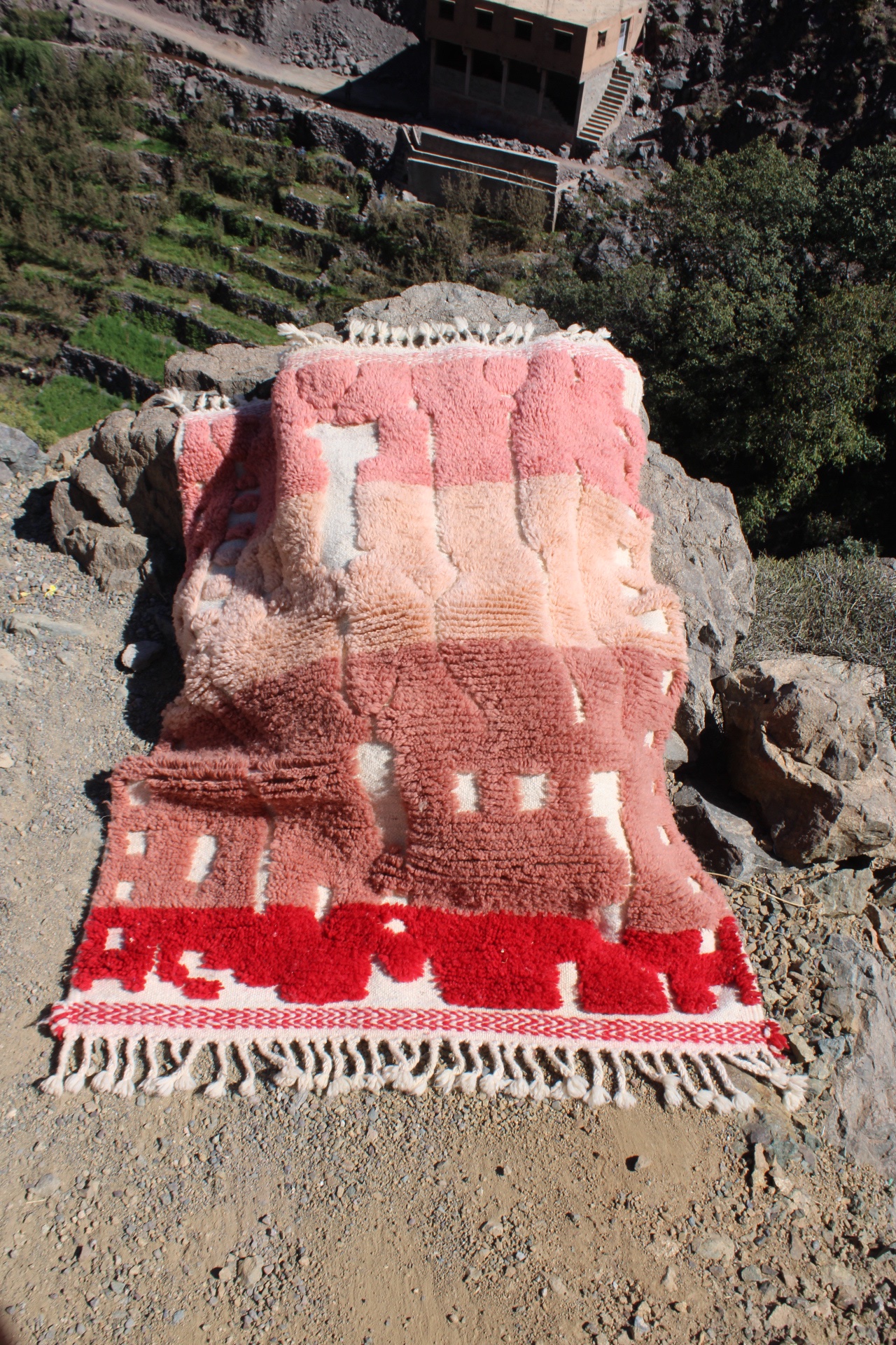 Colorful Moroccan Azilal Rug 150x100 cm – Handmade Wool Berber Carpet, Bohemian Tribal Art - Image 4