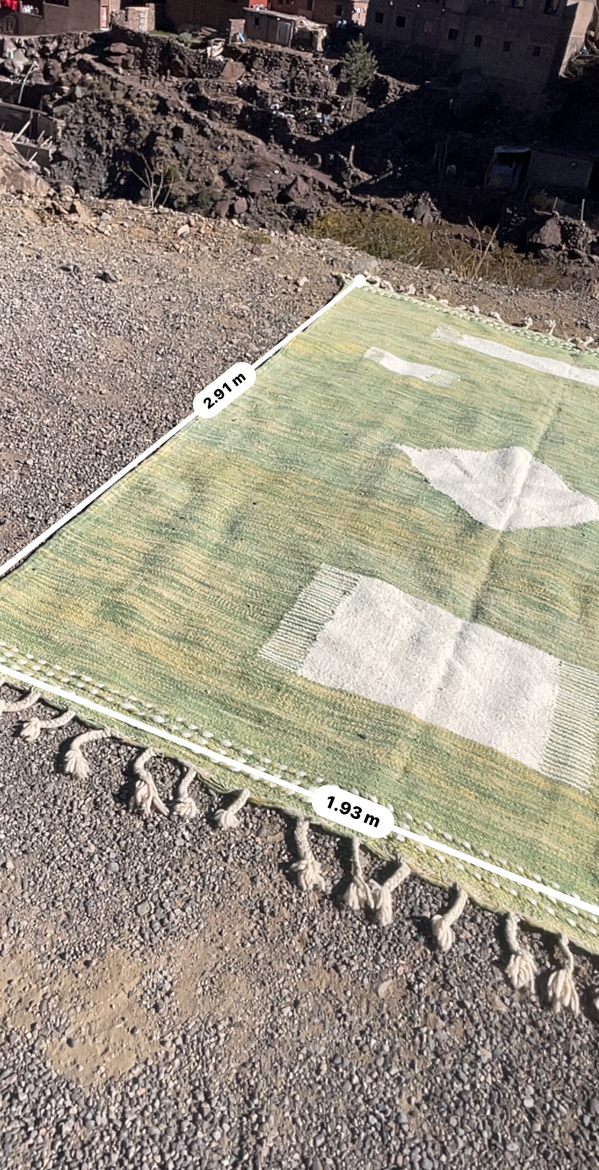 Handwoven Moroccan Hanbal – 300×200 cm (9.8×6.5 ft) – Authentic Berber Flatweave Rug - Image 13