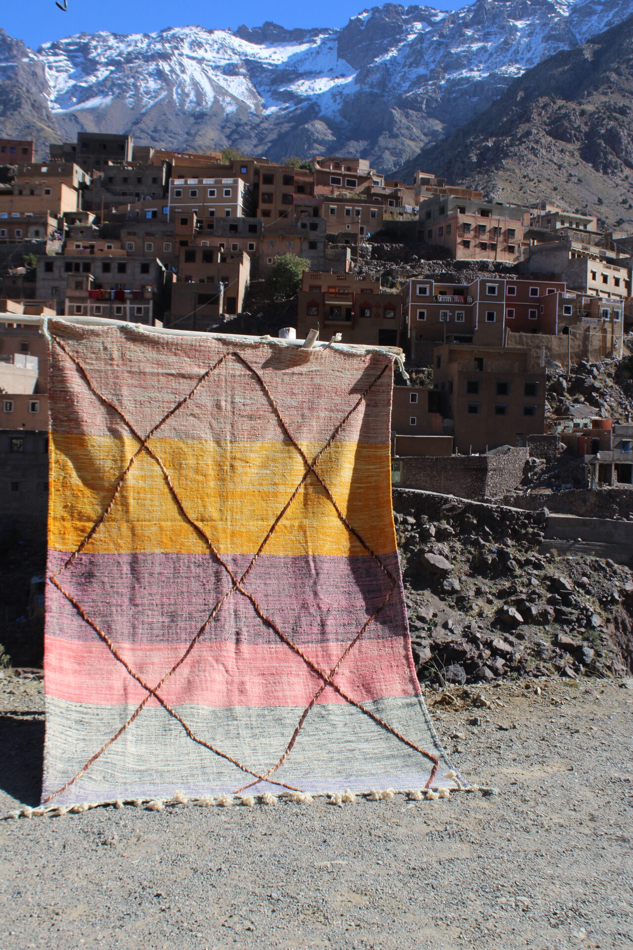 Handwoven Moroccan Hanbal – 3×2 cm (9.9x6.6 ft) – Authentic Berber Flatweave Rug - Image 21