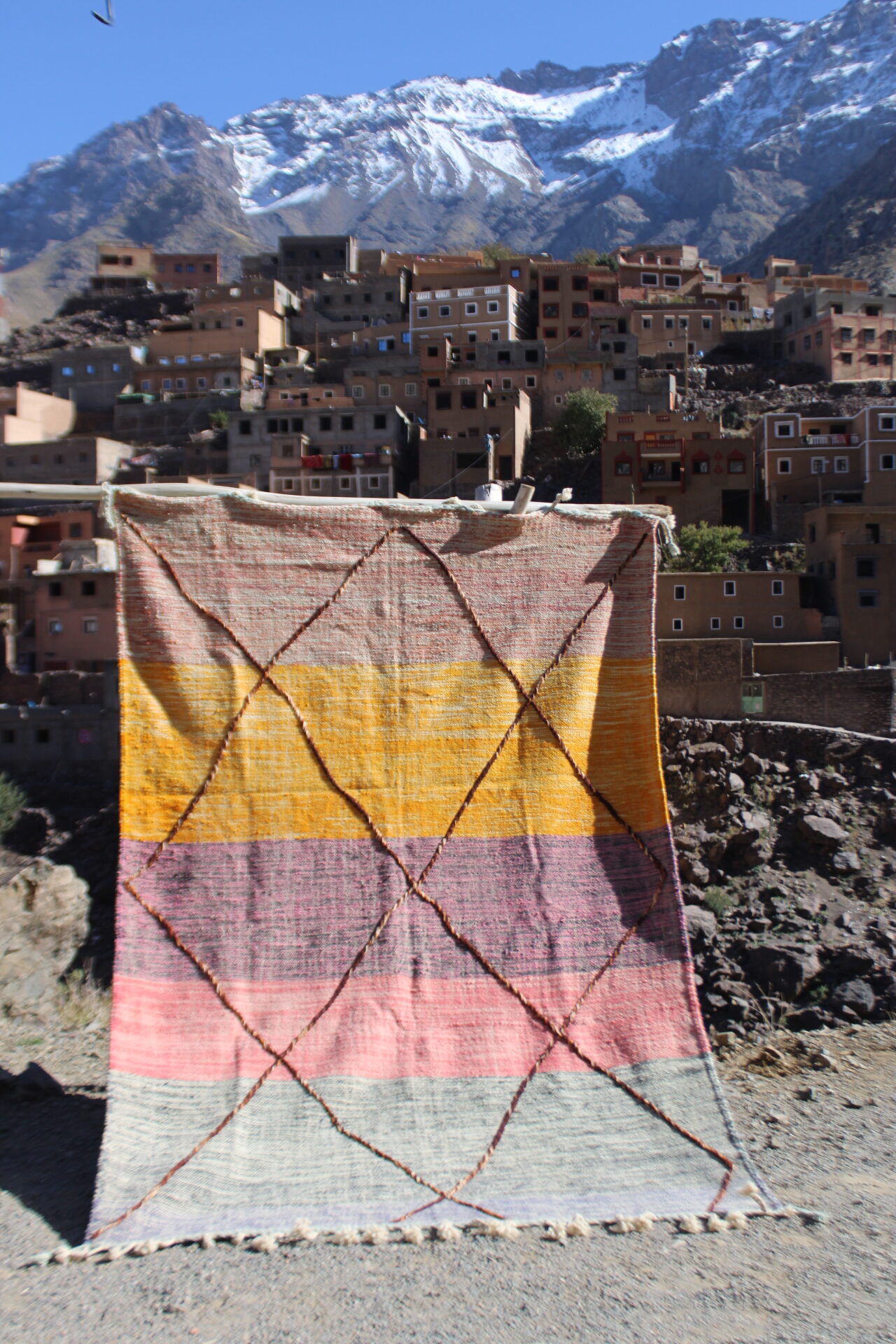 hanbal, moroccan hanbal, berber hanbal, handwoven hanbal, handmade moroccan rug, atlas mountains textile, berber flatweave, moroccan decor, traditional moroccan textile, artisan woven rug, geometric pattern hanbal, colorful moroccan rug, authentic berber craft, ethnic home decor, moroccan wall hanging, handcrafted wool rug