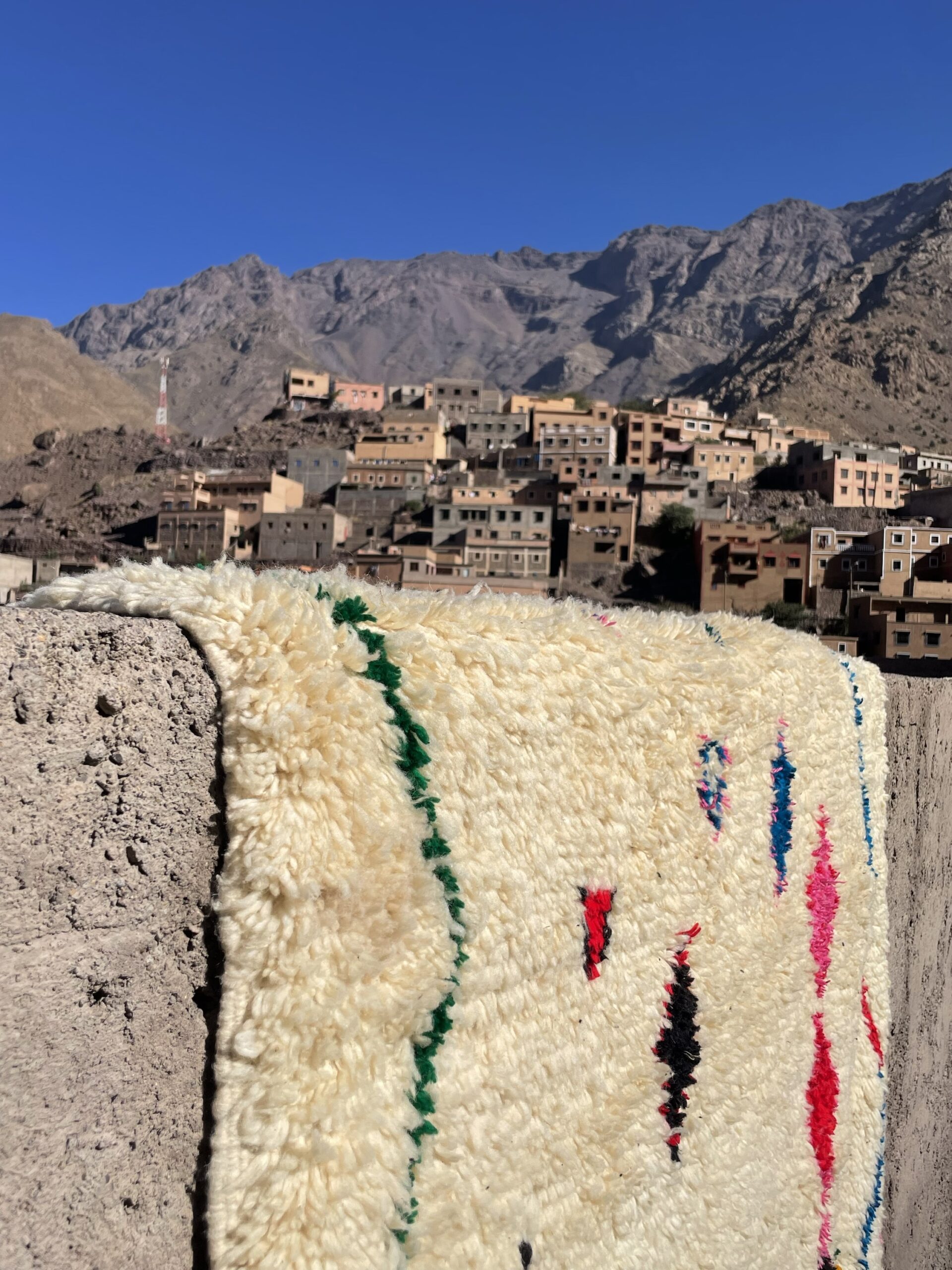 Azilal Moroccan Rug 240x150 cm | Hand-Knotted Berber Wool Rug | Authentic Atlas Mountain Weaving | Boho Tribal Moroccan Carpet | 7.9x4.9 ft - Image 14