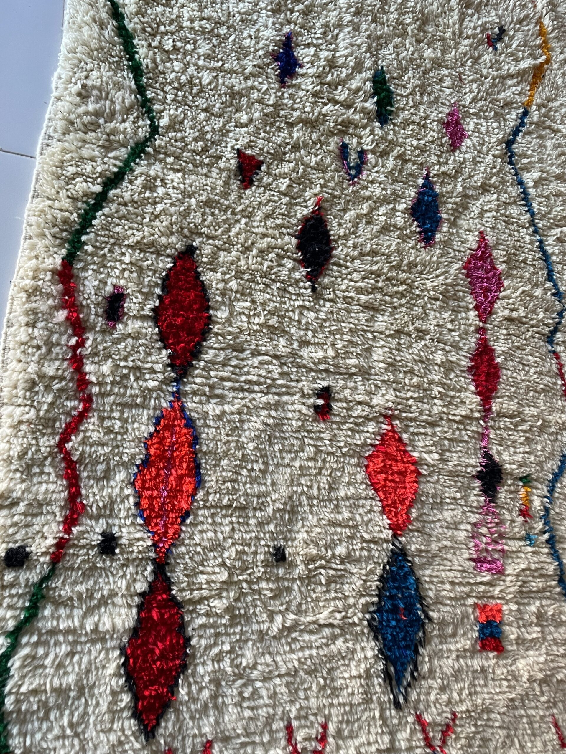 Azilal Moroccan Rug 240x150 cm | Hand-Knotted Berber Wool Rug | Authentic Atlas Mountain Weaving | Boho Tribal Moroccan Carpet | 7.9x4.9 ft - Image 5