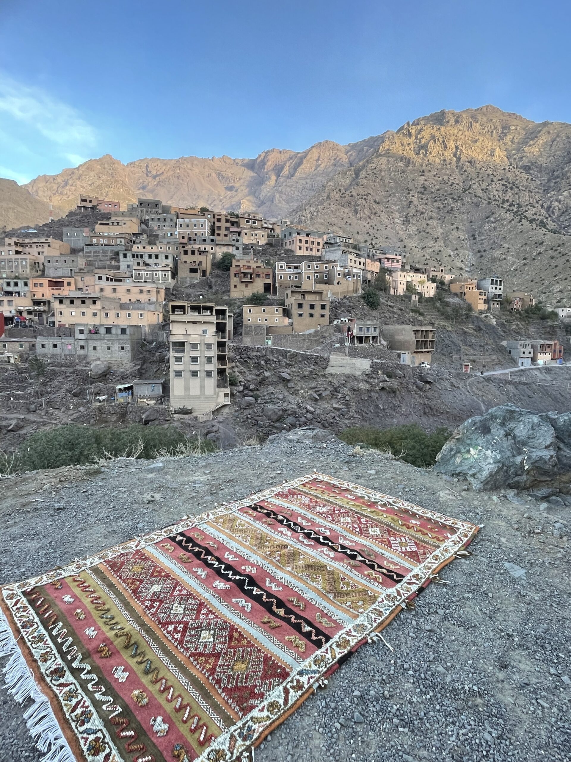 Handmade Glaoui Rug 249 x 147 cm (8'2" x 4'10") | Authentic Moroccan Timnay Weaving | Berber Tribal Wool Rug | Siroua Region | Ait Ouaghrda Artisan Hanbel - Image 4