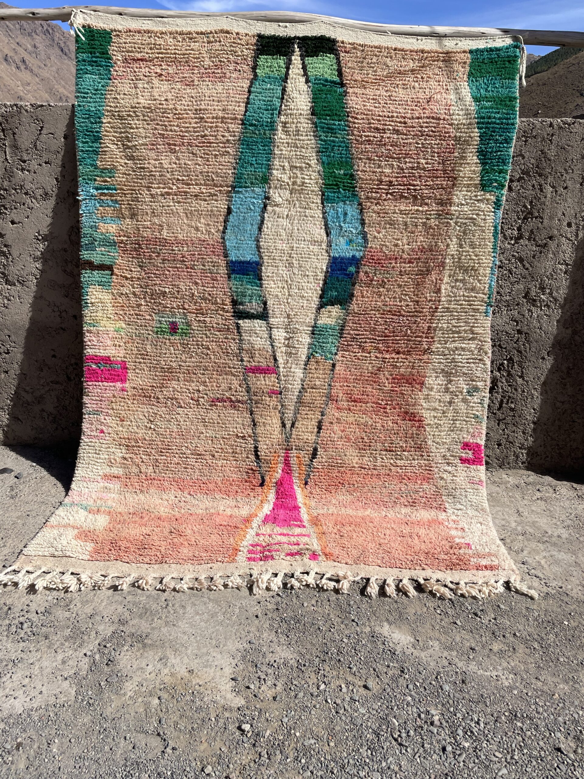 Moroccan Authentic Boujaad Rug – Handwoven 100% Wool Carpet from Morocco, Boujaad Berber Rug - Image 4