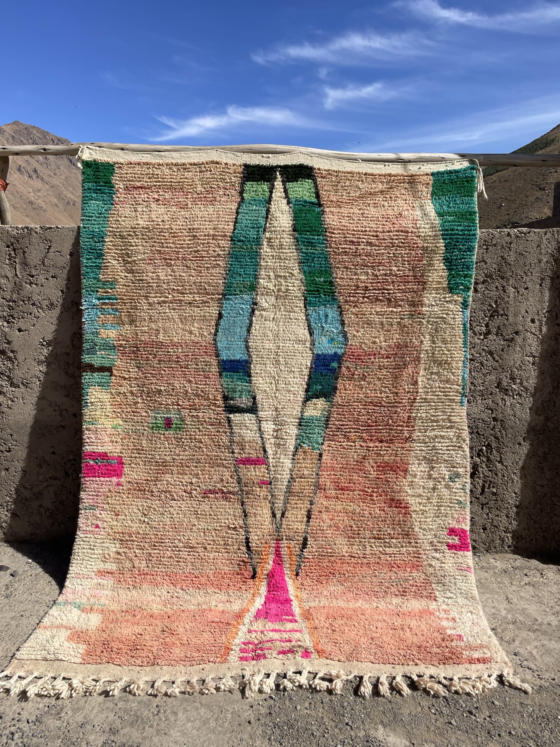 Moroccan Boujaad Rug 300x200 cm – Handwoven 100% Wool Berber Carpet from Middle Atlas, Morocco