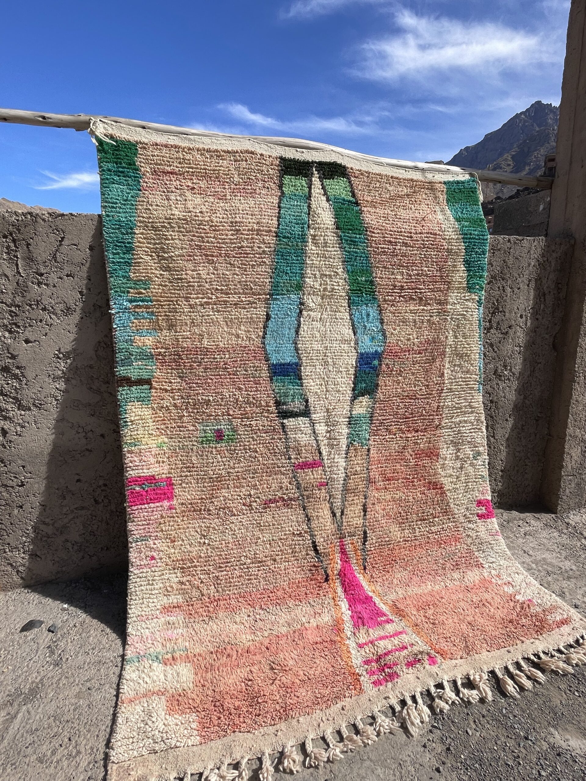 Moroccan Authentic Boujaad Rug – Handwoven 100% Wool Carpet from Morocco, Boujaad Berber Rug - Image 2