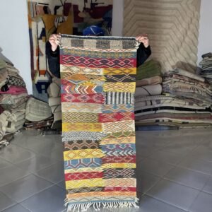 Moroccan Berber Picasso Taznakht Rug – Reversible – 4’11” x 2’3” (150cm x 70cm)