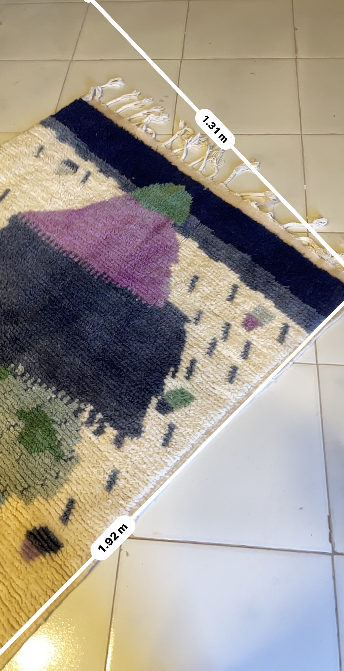 Authentic Beni Ourain Moroccan Rug – 190×130 cm (6.2 × 4.3 ft) – Handwoven Wool Berber Carpet - Image 12