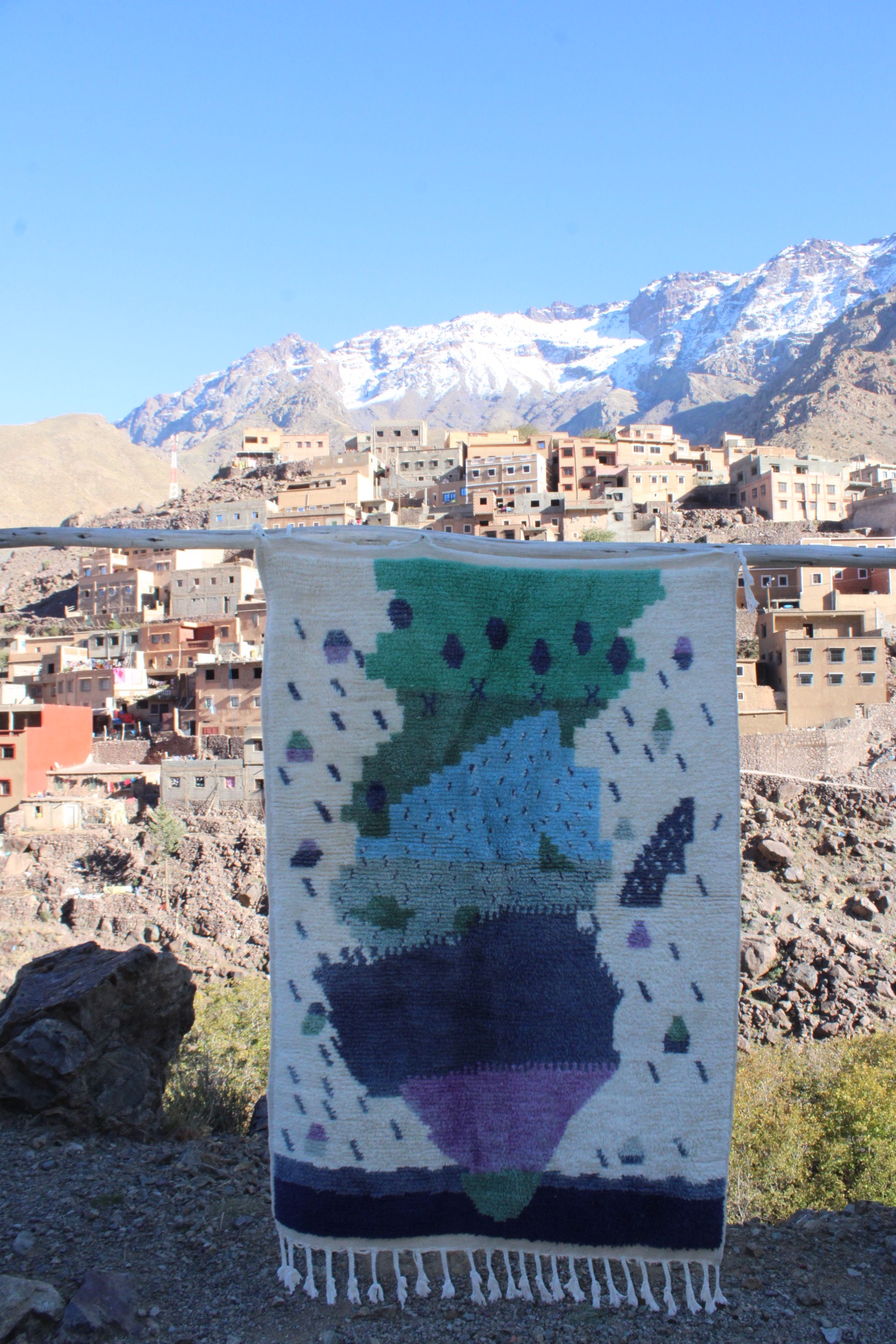 Authentic Beni Ourain Moroccan Rug – 190×130 cm (6.2 × 4.3 ft) – Handwoven Wool Berber Carpet