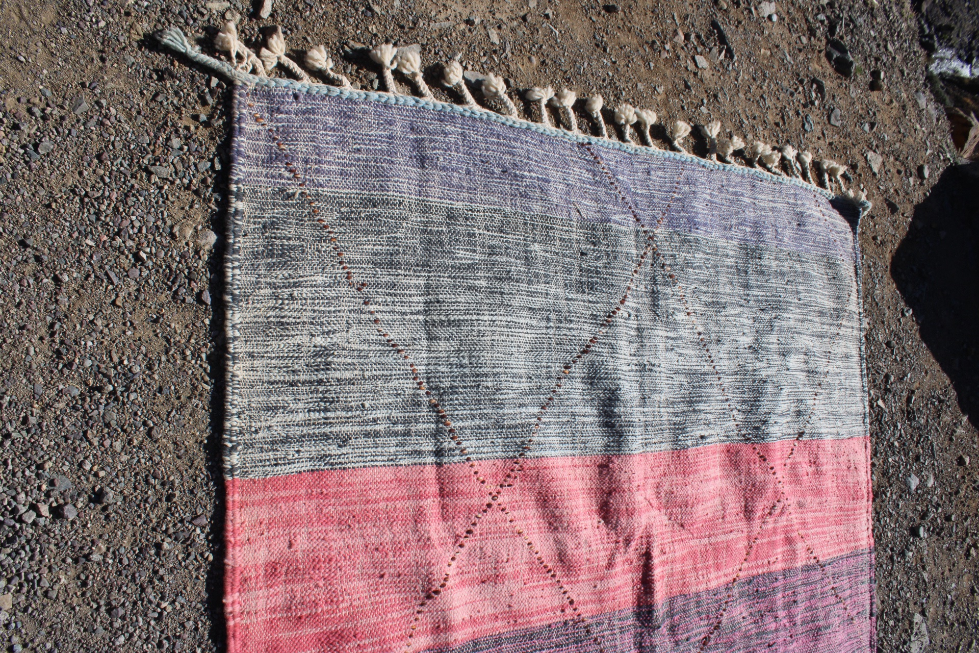 Handwoven Moroccan Hanbal – 3×2 cm (9.9x6.6 ft) – Authentic Berber Flatweave Rug - Image 15