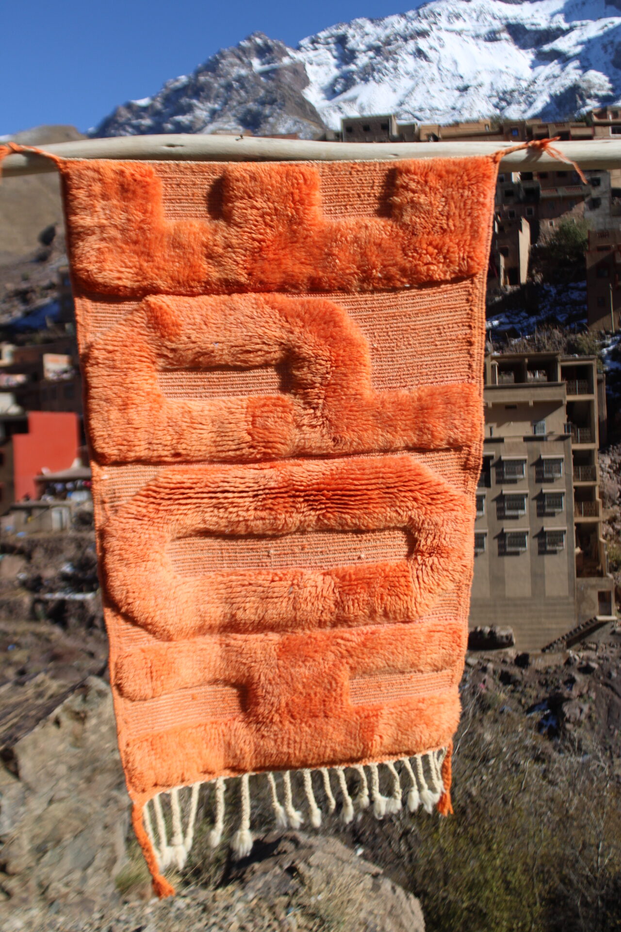 Minimalist “HOPE” Wool Rug – Moroccan Handwoven – 120×70 cm (3.9×2.3 ft) - Image 5