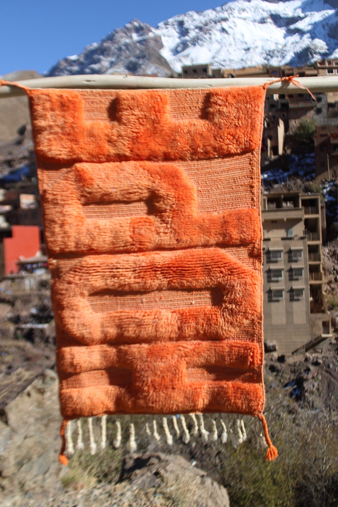 Minimalist “HOPE” Wool Rug – Moroccan Handwoven – 120×70 cm (3.9×2.3 ft) - Image 4