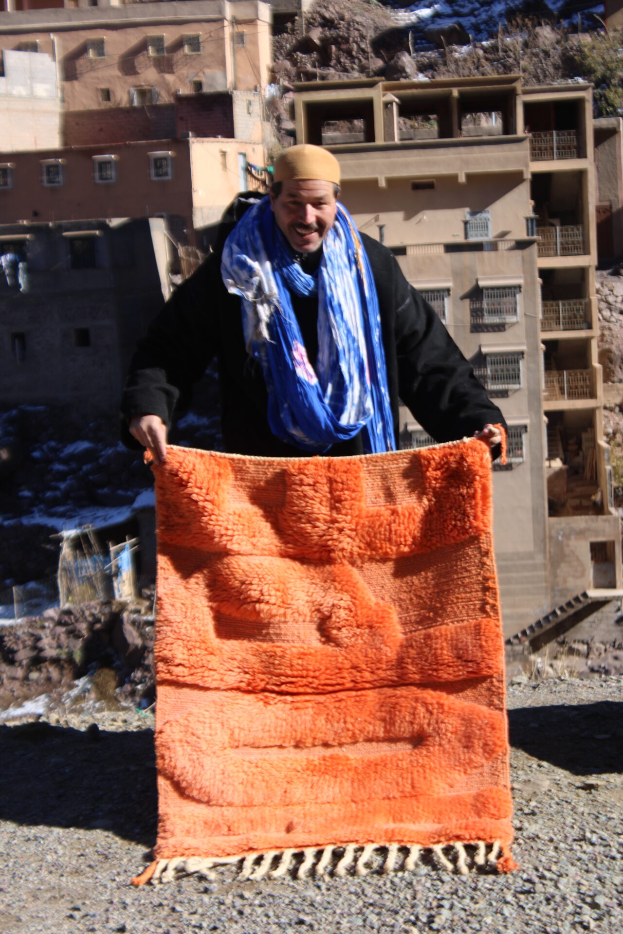 Minimalist “HOPE” Wool Rug – Moroccan Handwoven – 120×70 cm (3.9×2.3 ft) - Image 2