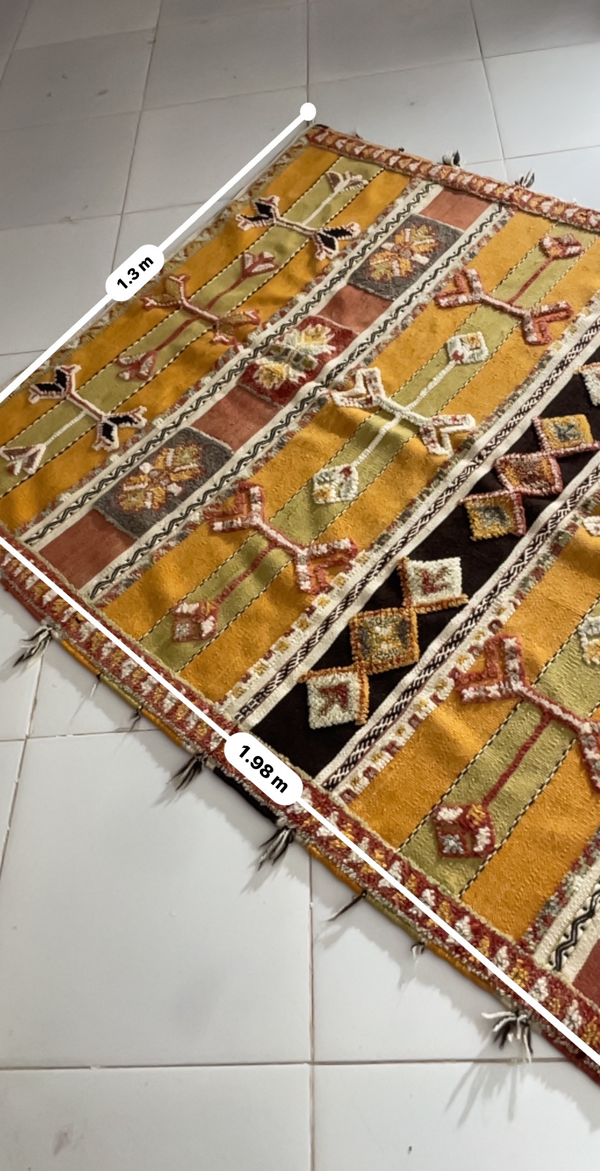 Glaoui Moroccan Rug – 4.26 ft × 6.56 ft (130 × 200 cm) – Handwoven Berber Wool Carpet - Image 12