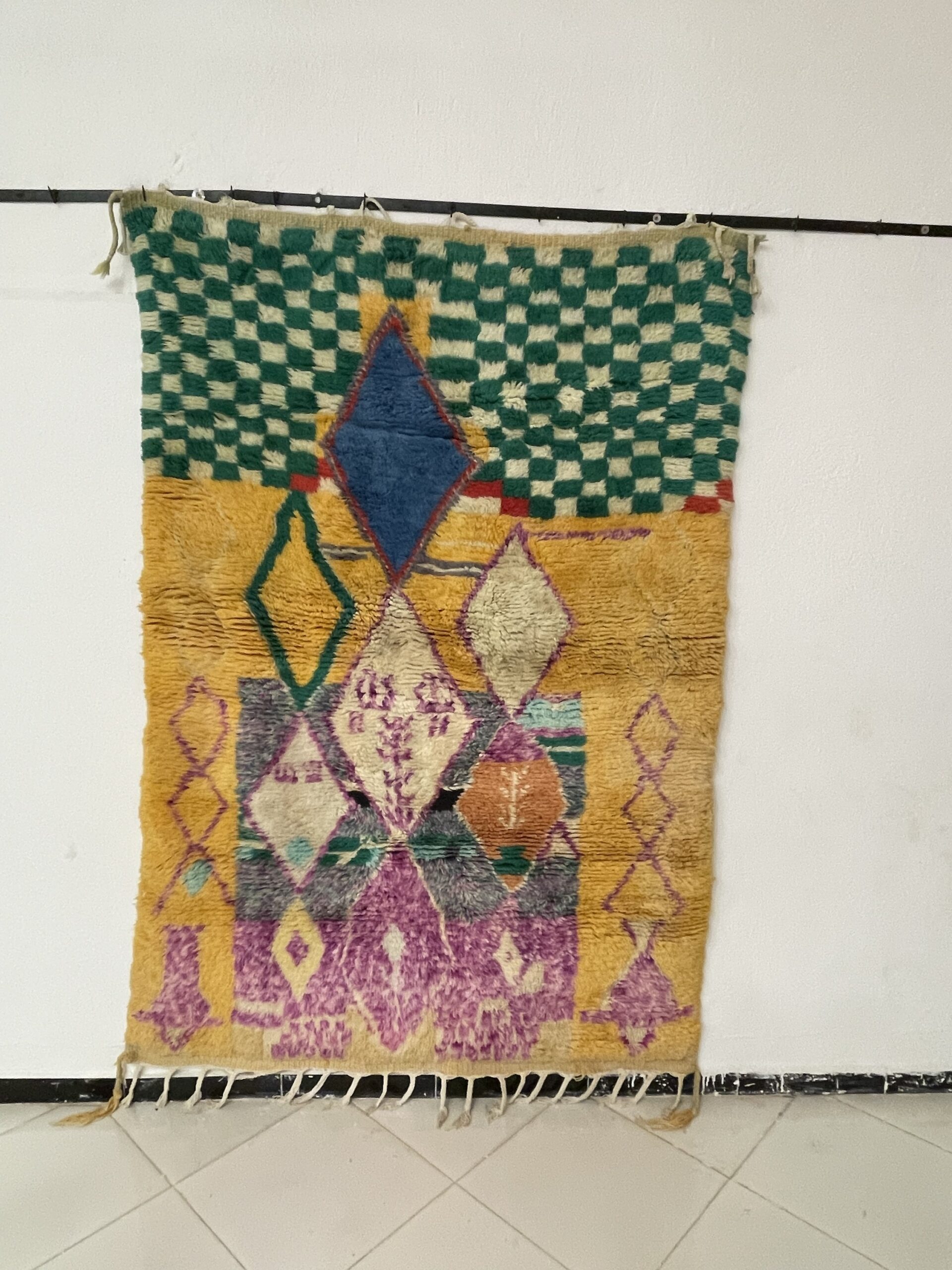 Azilal Handmade Moroccan Rug – 200x150 cm (6.5 ft x 5 ft) – Vintage Berber Wool Carpet - Image 6