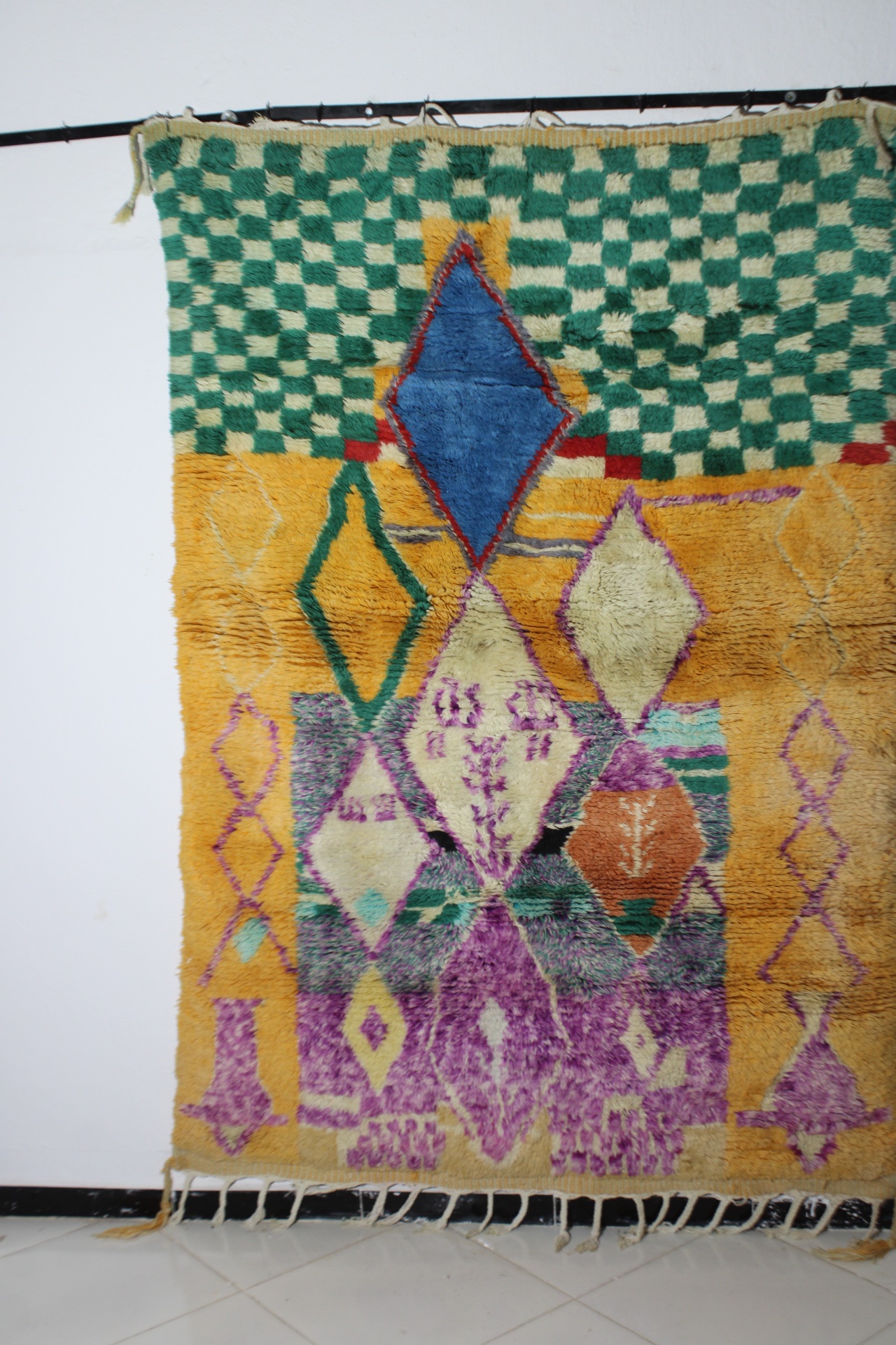 Azilal Handmade Moroccan Rug – 200x150 cm (6.5 ft x 5 ft) – Vintage Berber Wool Carpet - Image 14