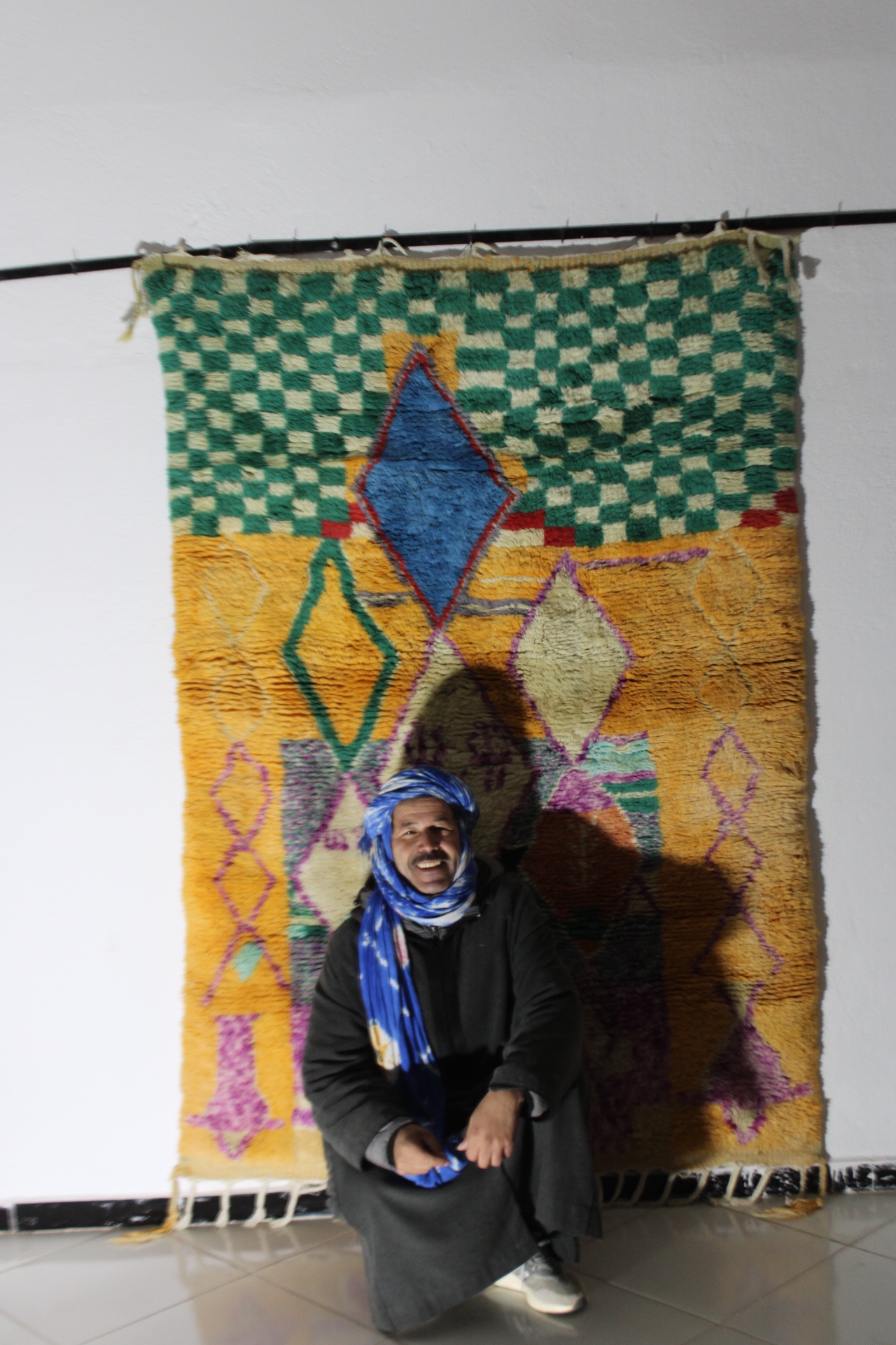 Azilal Handmade Moroccan Rug – 200x150 cm (6.5 ft x 5 ft) – Vintage Berber Wool Carpet - Image 10