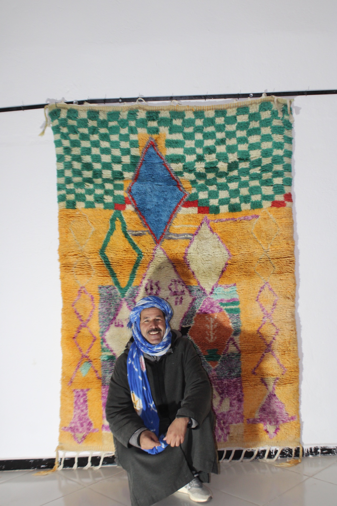 Azilal Handmade Moroccan Rug – 200x150 cm (6.5 ft x 5 ft) – Vintage Berber Wool Carpet - Image 16